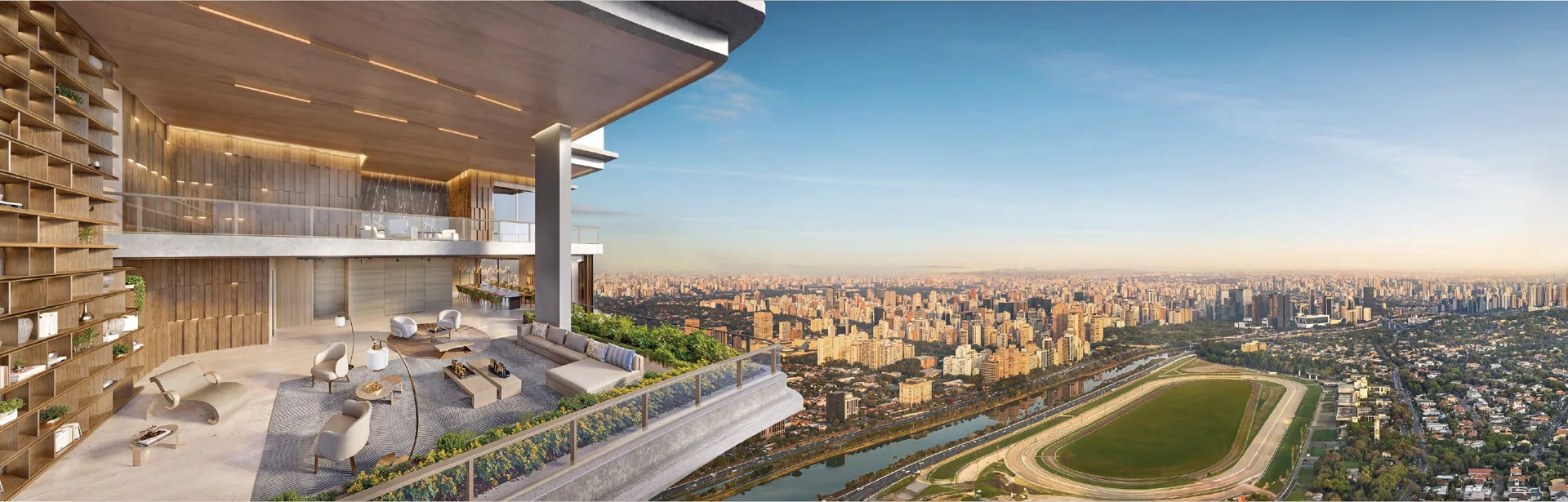 Perspectiva ilustrada | Penthouse final 1, 54º pavimento, 710 m²